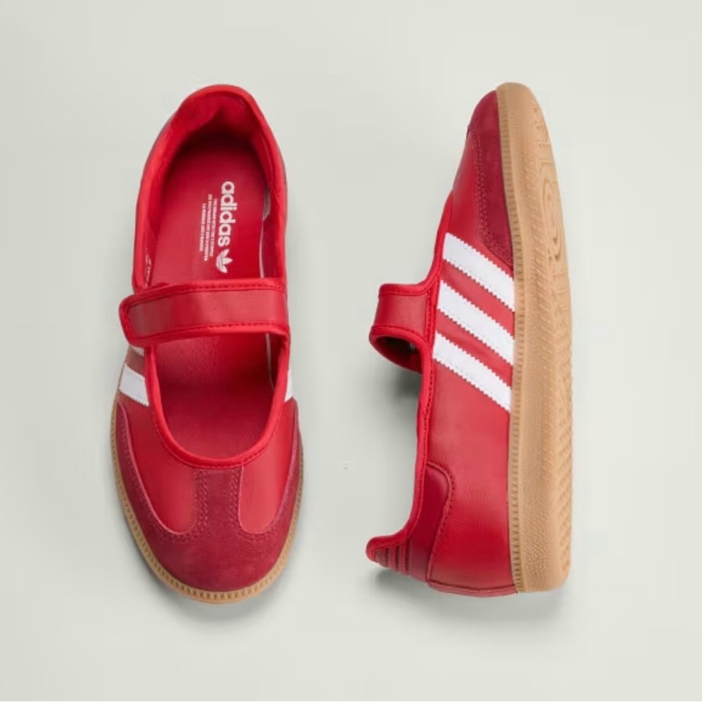 Adidas Women’s Samba Jane  Red and White Sneakers